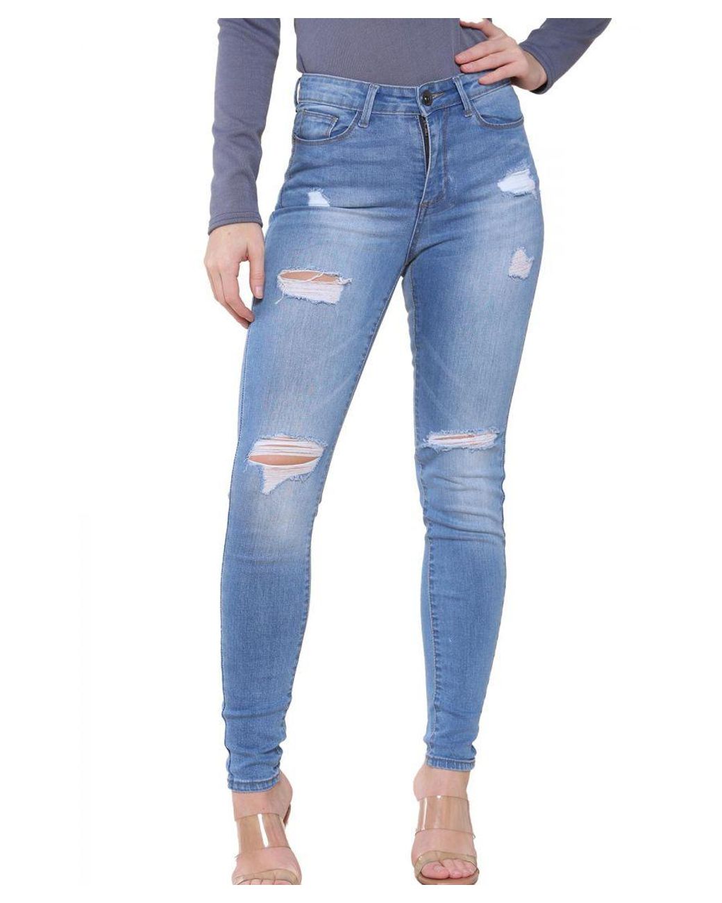 Enzo Blue Skinny Stretch Denim Jeans