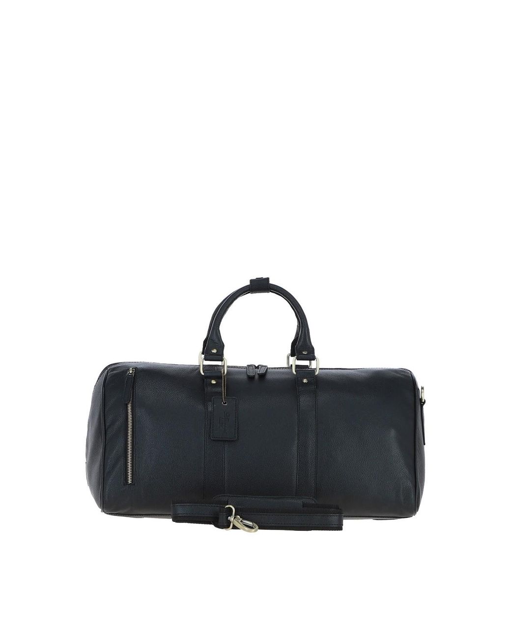 Ashwood Leather Black Classic Weekend Bag for men