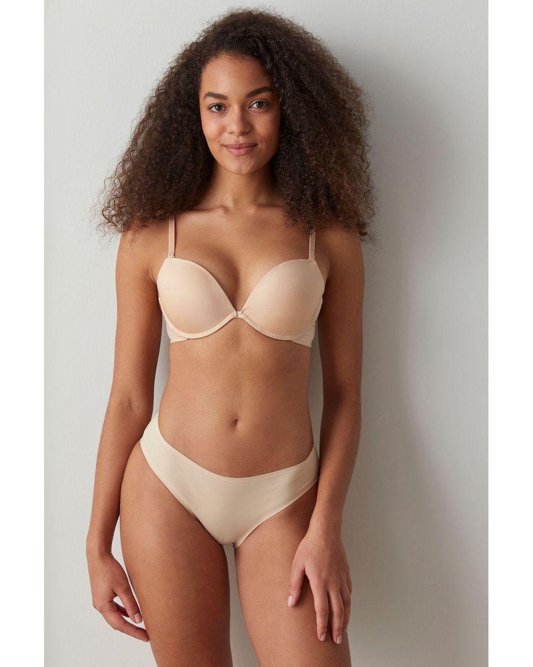 Penti Brown Padded Push-Up Bra With Removable Straps