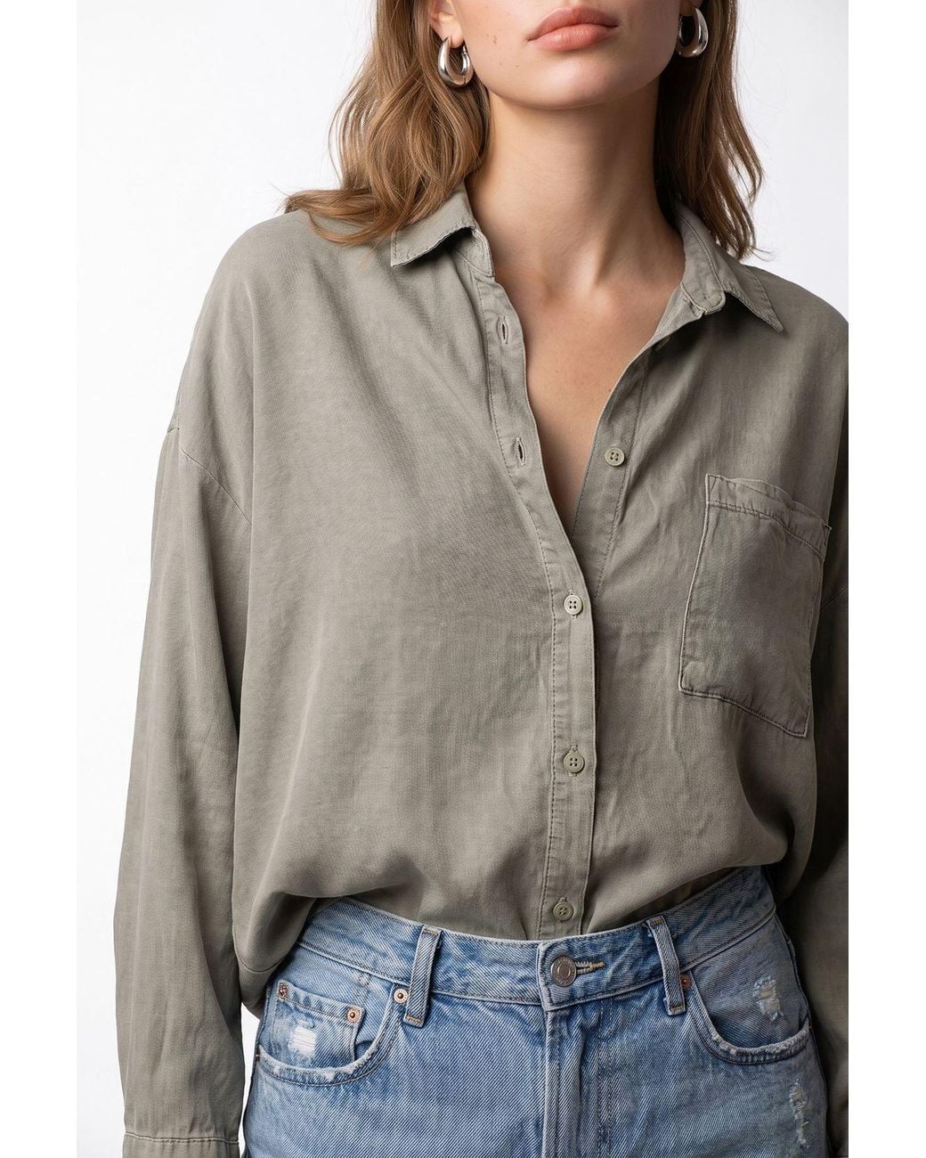 MixRay Blue Tencel Shirt