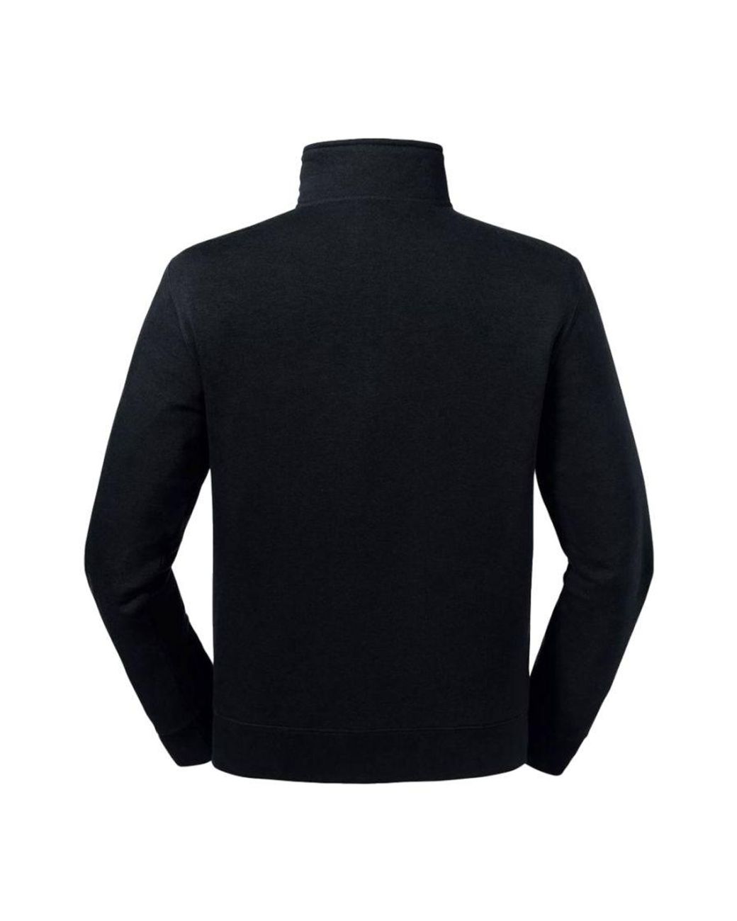 Russell Black Authentic Quarter Zip Sweatshirt for men