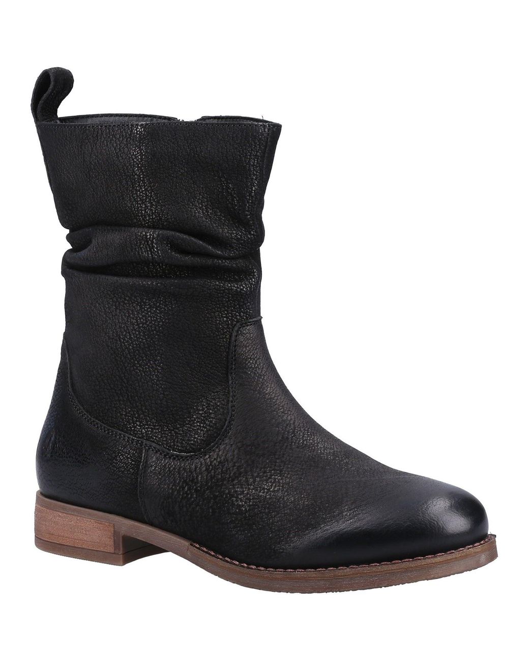 Hush Puppies Black Emilia Leather Boots