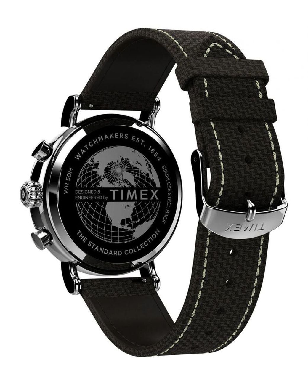 Timex Black Standard Chrono Watch Tw2V43800 Fabric for men