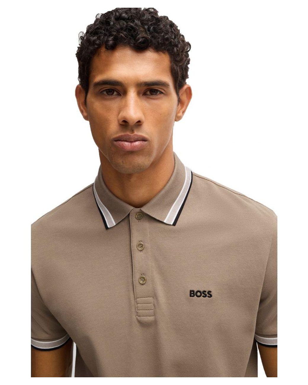 Boss Brown Paddy Polo Shirt Light Pastel for men
