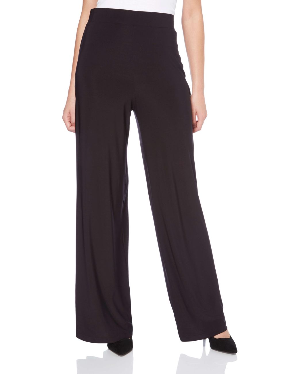 Roman Blue Wide Leg Stretch Trousers Jersey Palazzo Pants