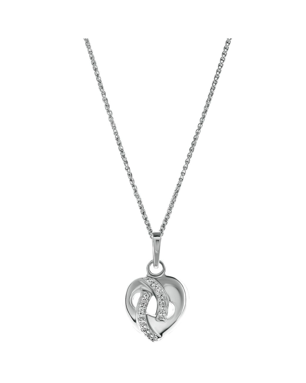 Orphelia Metallic 'Amore' 925 Sterling Set: Necklace + Earrings + Ring