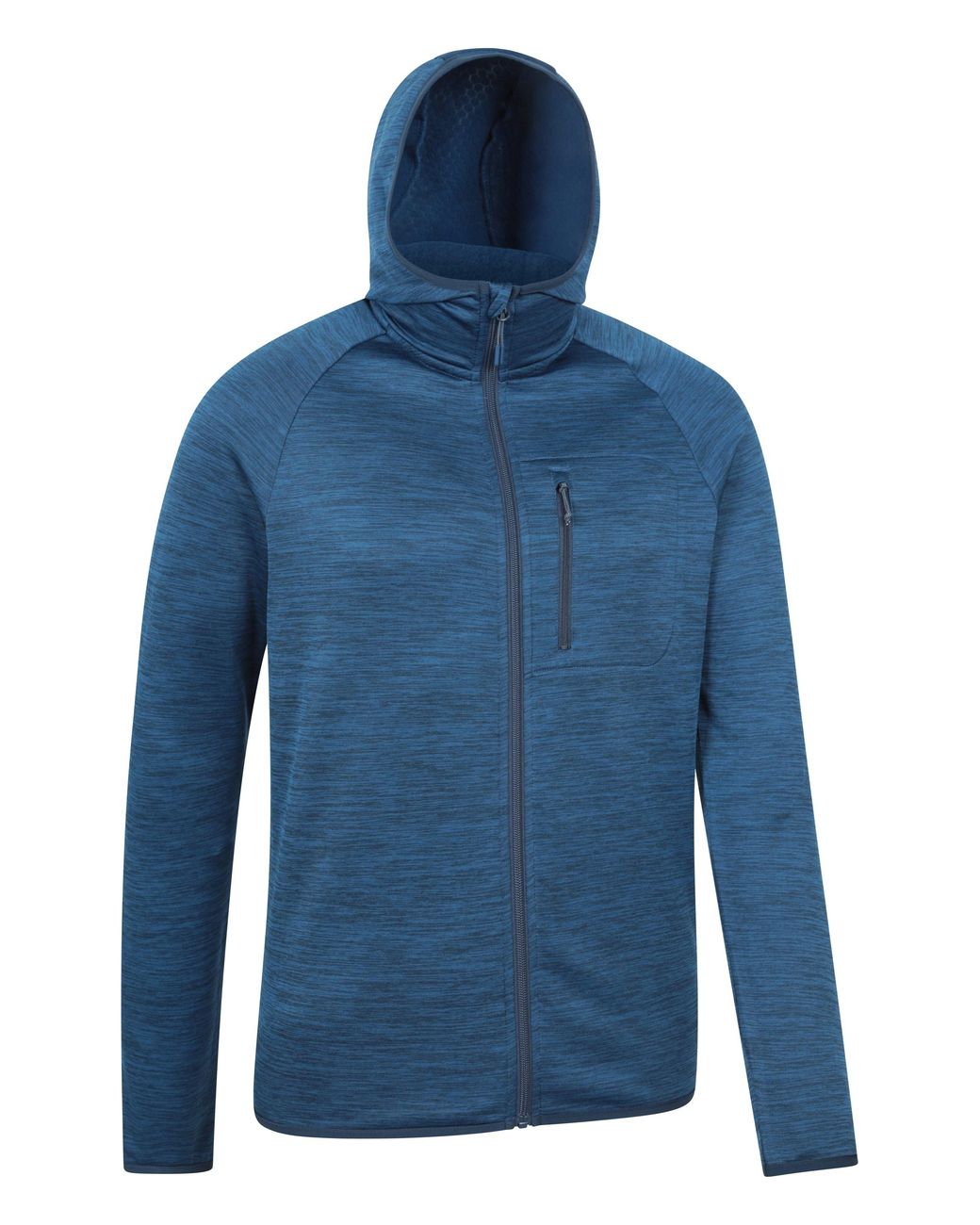 Mountain Warehouse Blue 'Marker' Active Hoodie Quick Wicking Breathable Running Gym Jumper for men