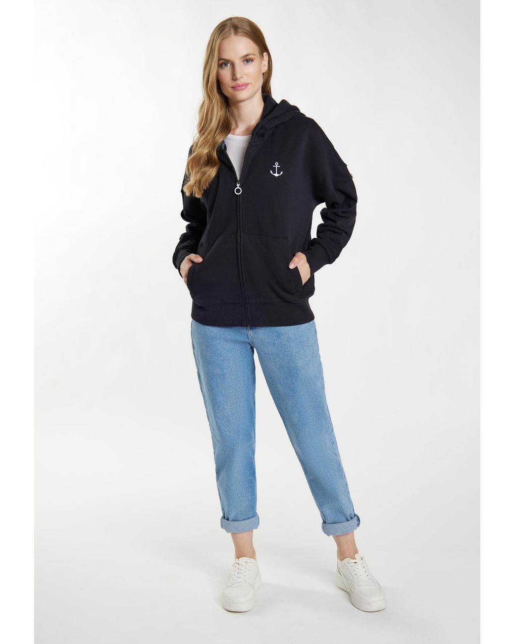 Dreimaster Jas Met Capuchon in het Blue