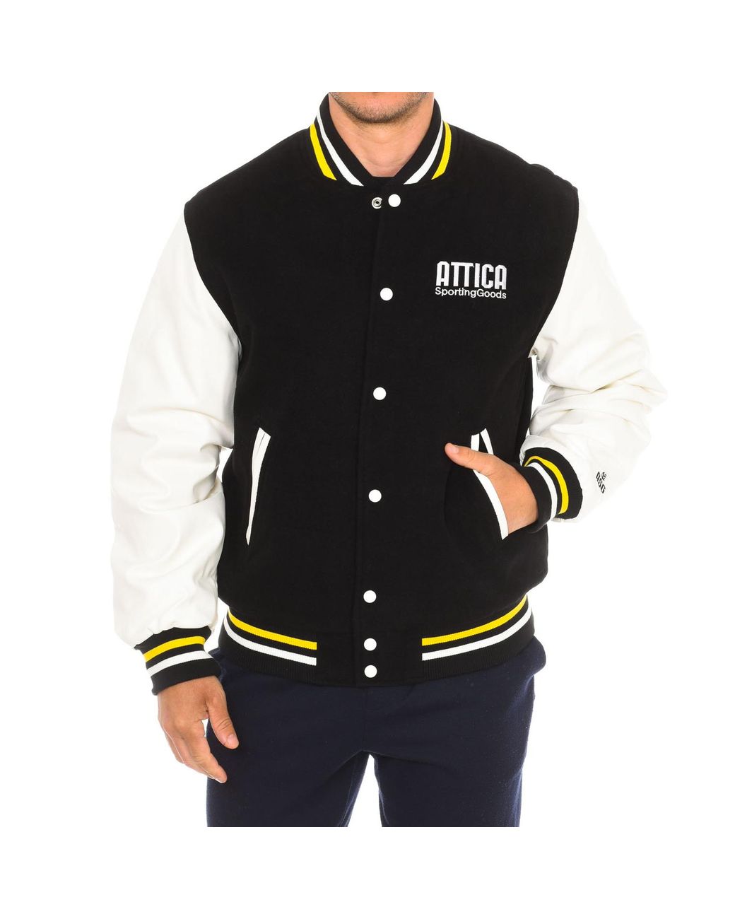 Attica Sporting Goods Black At-Fw22-005 Baseball Jacket for men