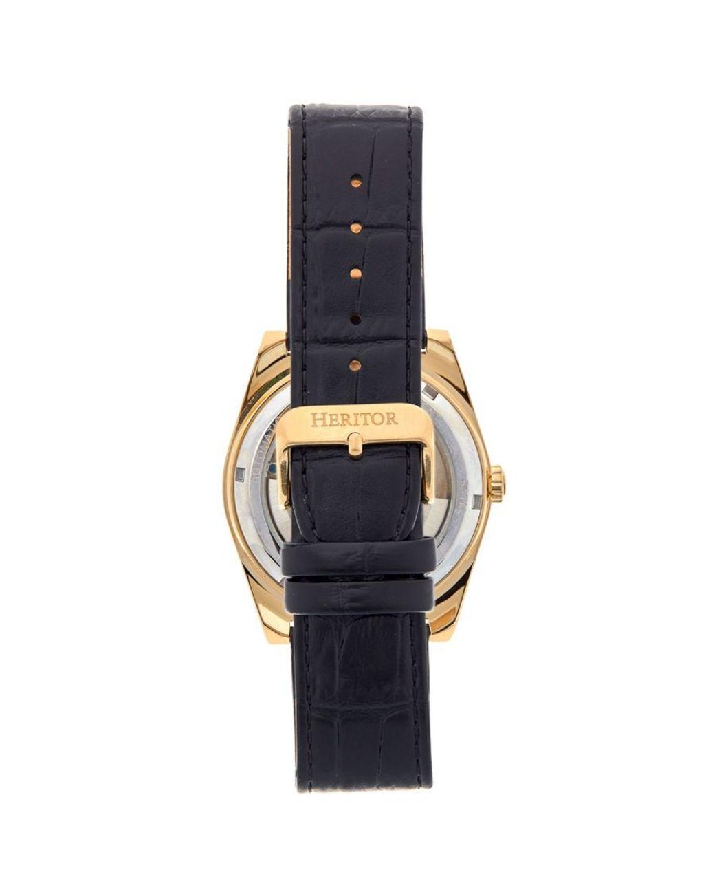 Heritor Metallic Daxton Semi Skeleton Watch for men