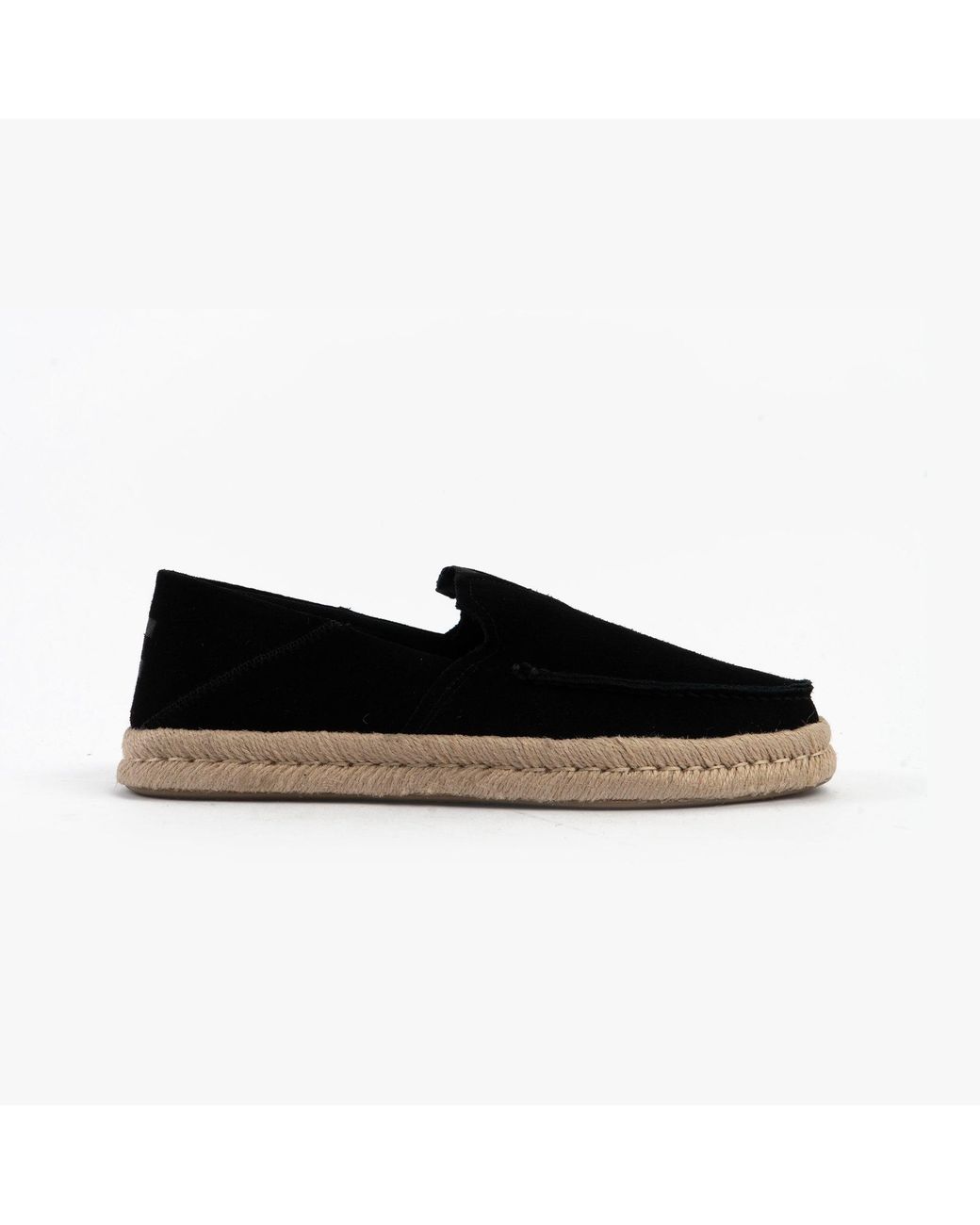 TOMS Black Alonso Loafer Rope Espadrille Suede for men