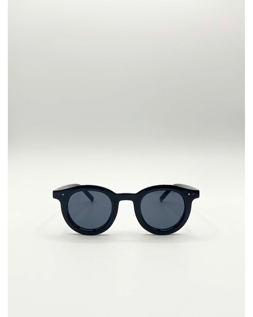 SVNX Blue Bold Rounded Sunglasses