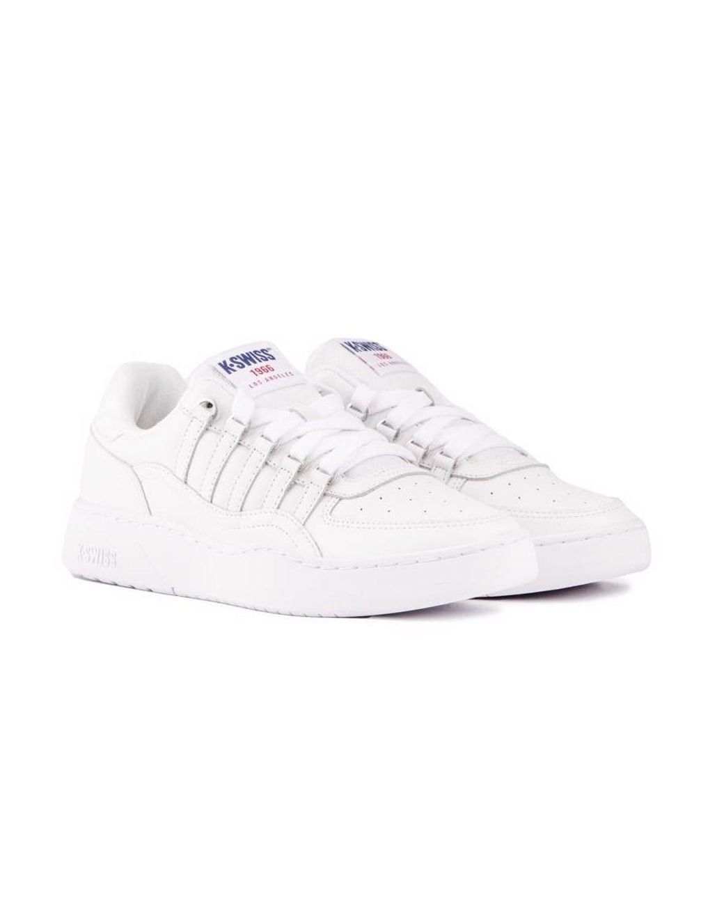 K-swiss White Cannoncourt Leather Trainers for men