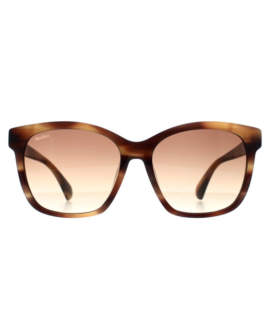 Max Mara Brown Square Shiny Dark Gradient Mm0042 Logo9