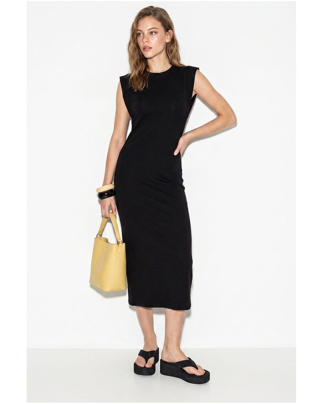 Bianco Lucci Black Midi Dress