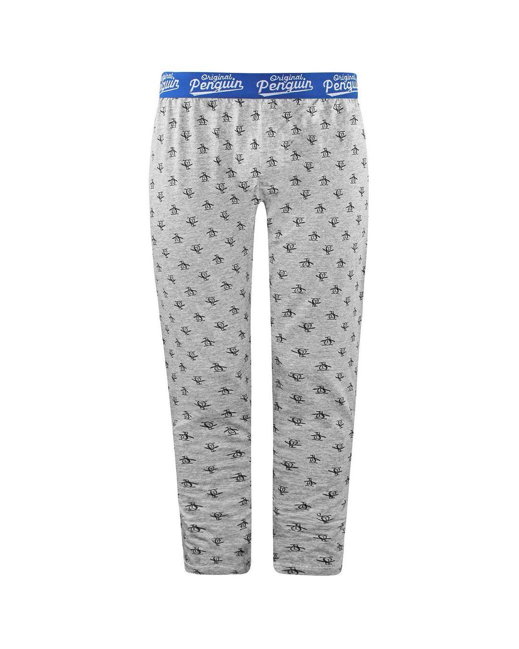 Original Penguin Gray Lounge Pyjamas Bottoms Cotton for men