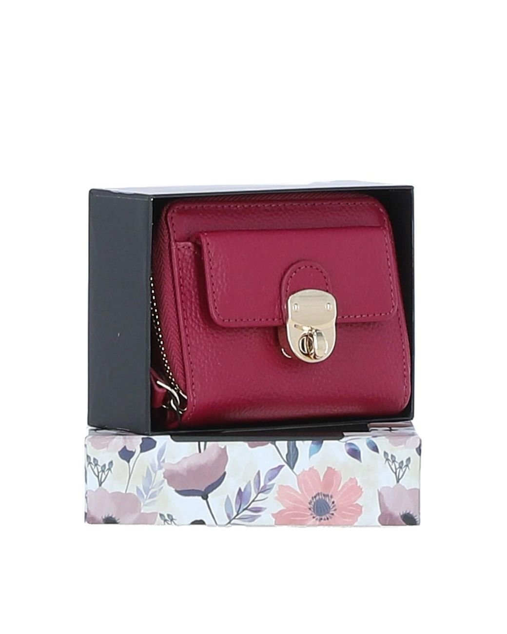 Ashwood Leather Pink Stylish Compact Ladies Purse With Rfid Protection