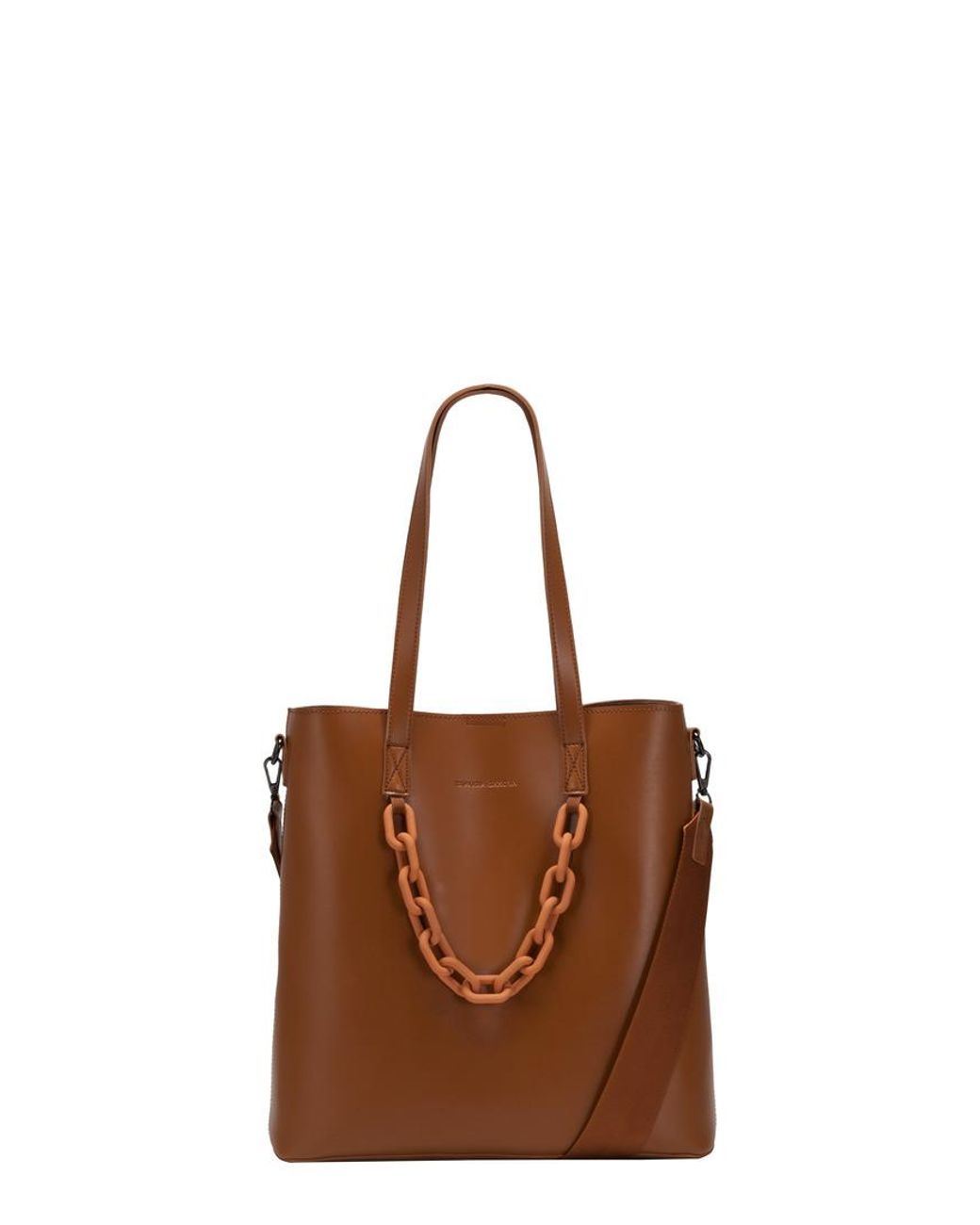 Claudia Canova Brown Elizabeth Chain Detail Tote Bag