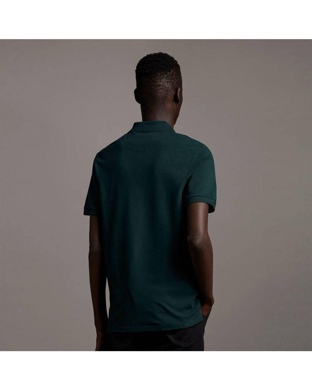 Lyle & Scott Green Plain Polo Shirt for men