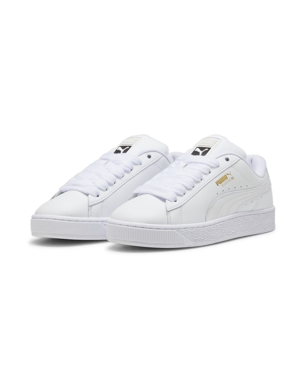 PUMA White Suede Xl Leather Sneakers