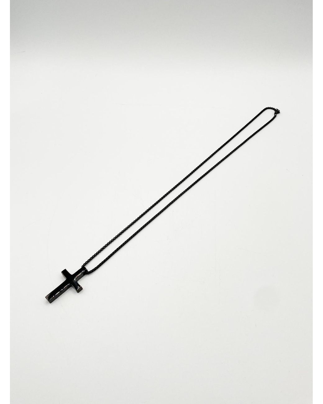 SVNX White Cross Pendant Necklace for men