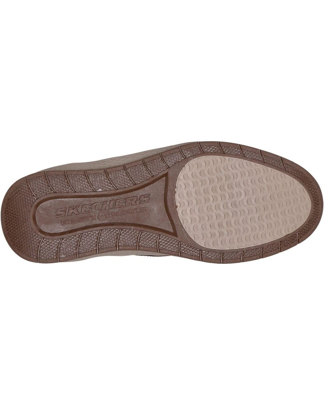 Skechers Brown Burkett Lonzo Leather Lace-Up Shoes for men