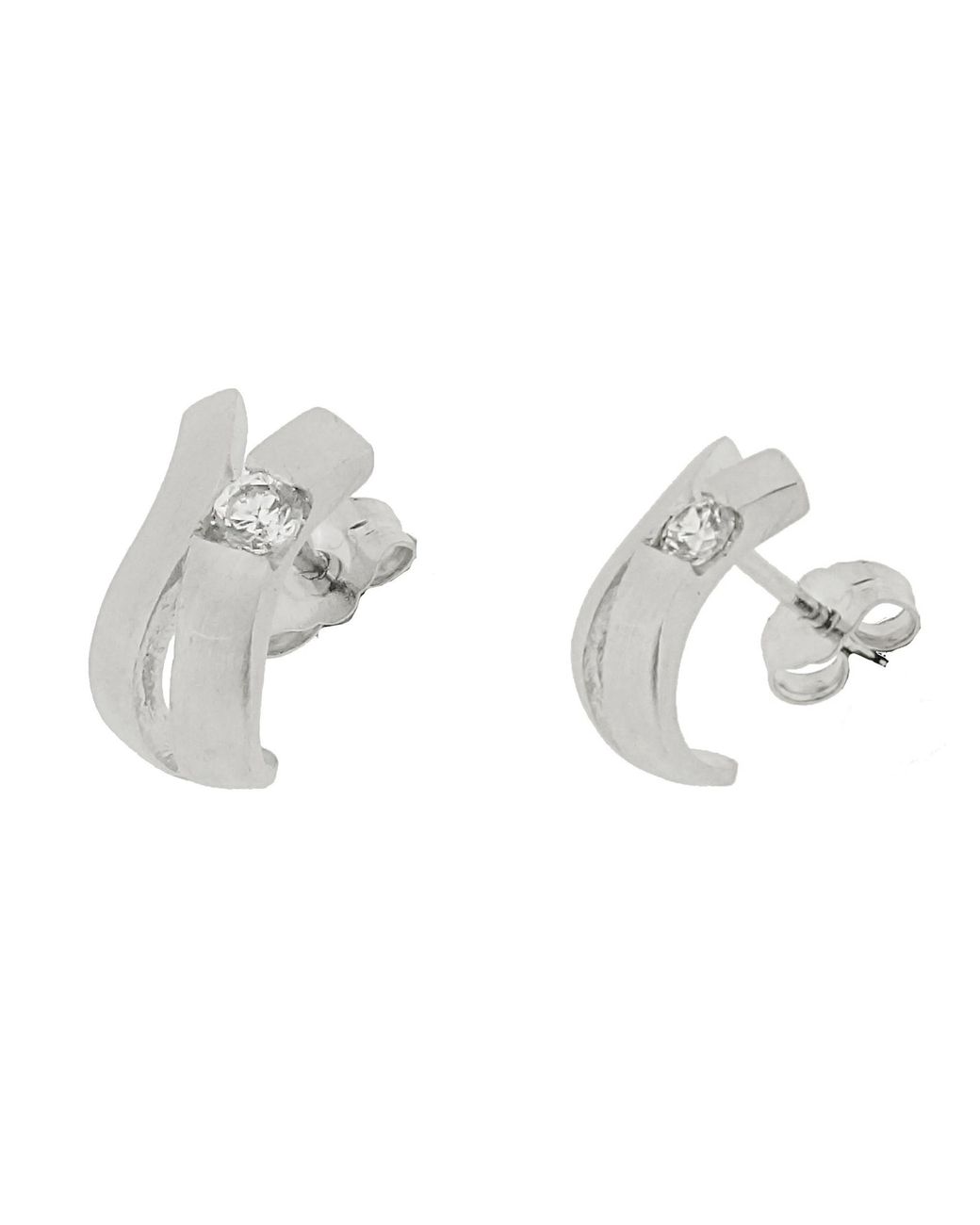 Orphelia Black 925 Sterling Stud Earrings