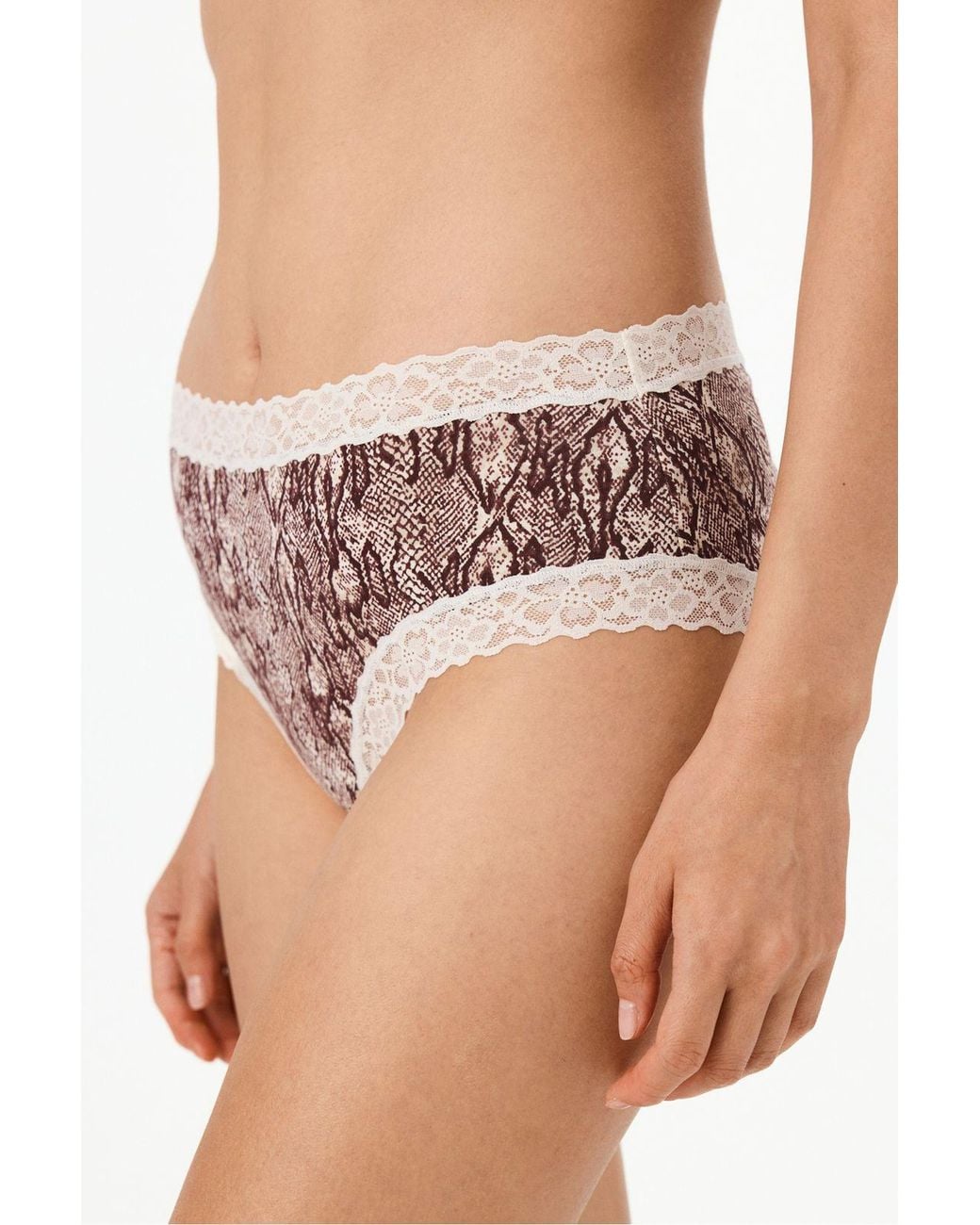 Penti Pink Comfy Cotton Cheeky Snake Print Hipster Briefs