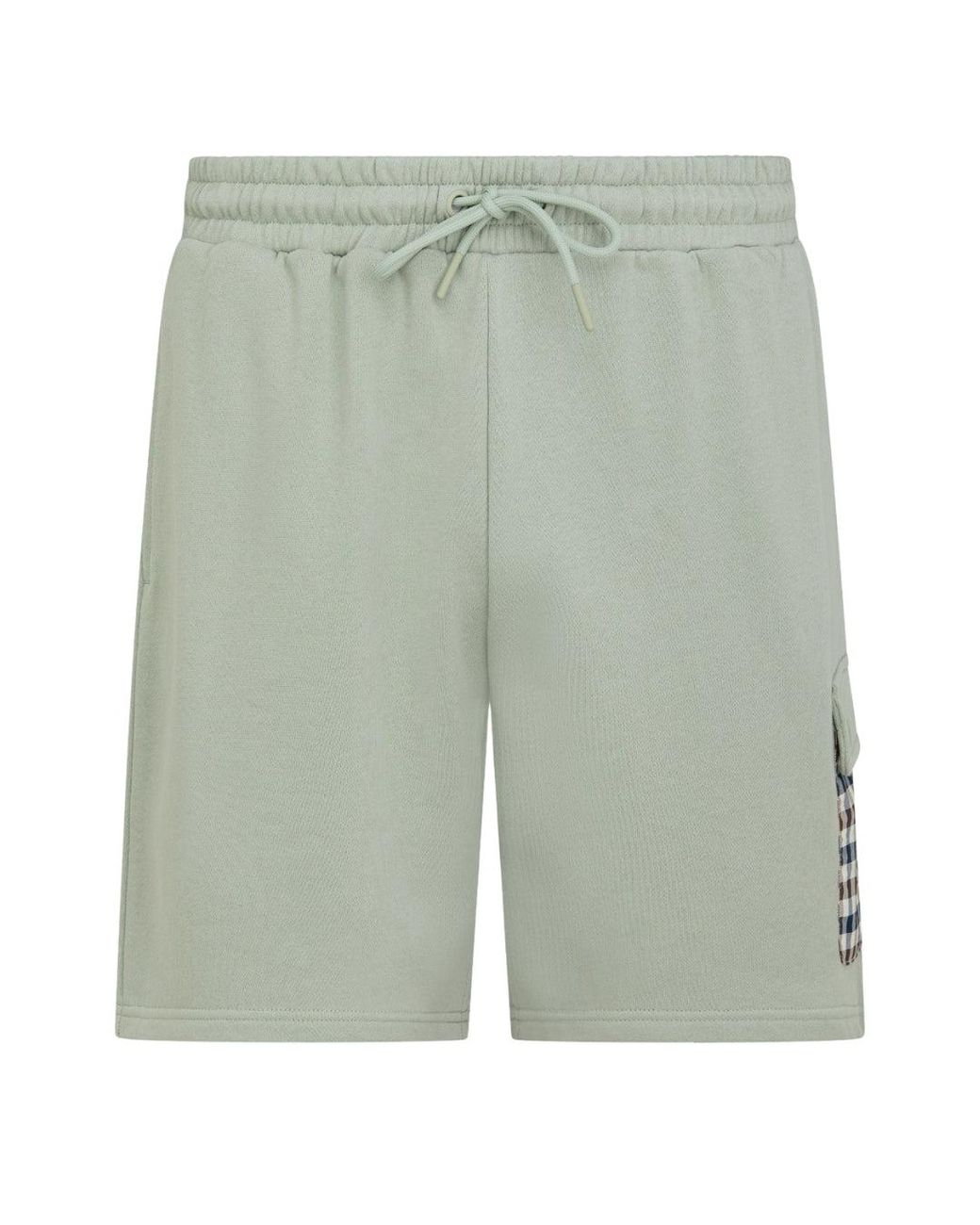 Aquascutum Green Active Lamina Pocket Salvia Light Shorts Cotton for men
