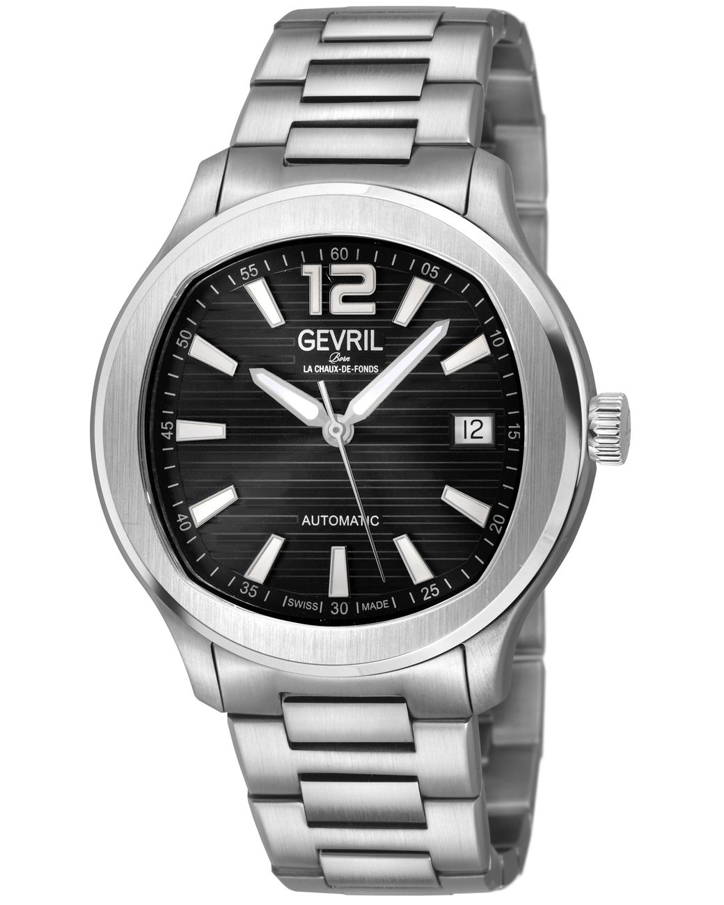 Gevril Gray Stuyvesant 316L Stainless Steel Case, Dial, Bracelet Watch for men