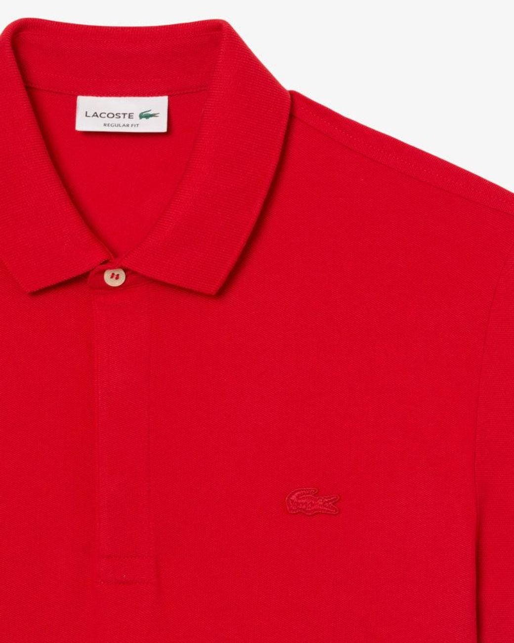 Lacoste Red Paris Strech Pique Polo Shirt Cotton for men