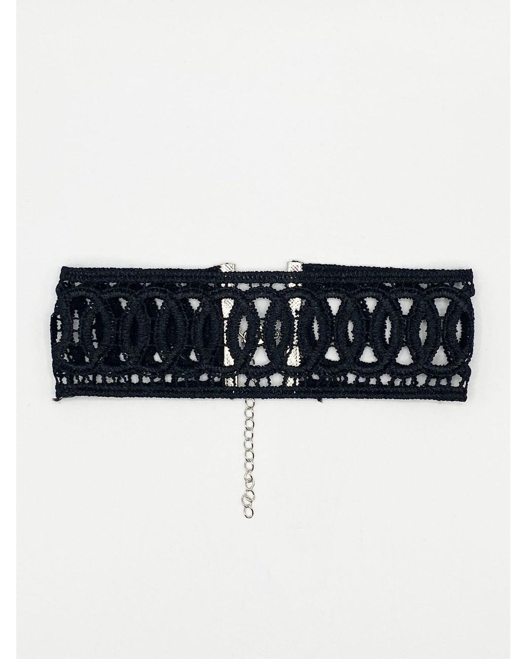 SVNX Blue Wide Corded Effect Circular Detail Choker Necklace