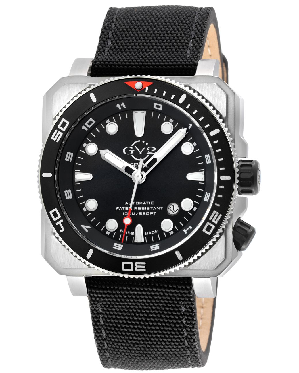Gv2 Black Xo Submarine 4541 Swiss Automatic, Sellita Sw200 Movement Canvas Watch Luminous for men