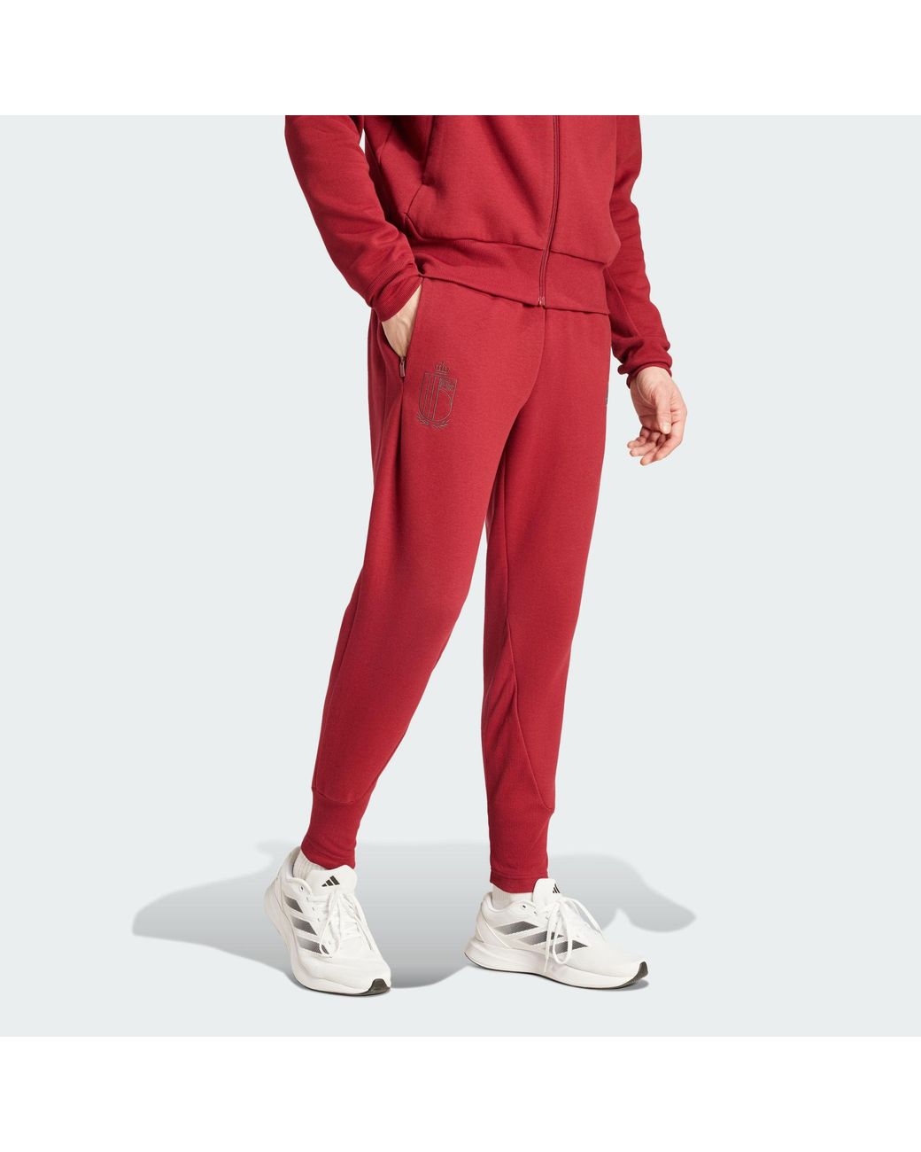 Adidas Originals Red Belgium Travel Pants for men