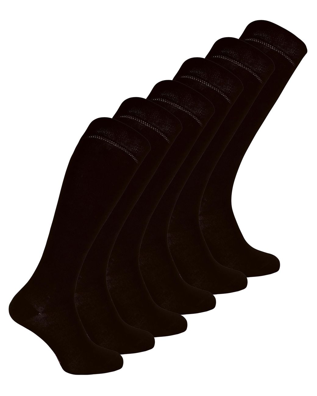 Sock Snob Black 6 Pair Ladies Long Bamboo Socks