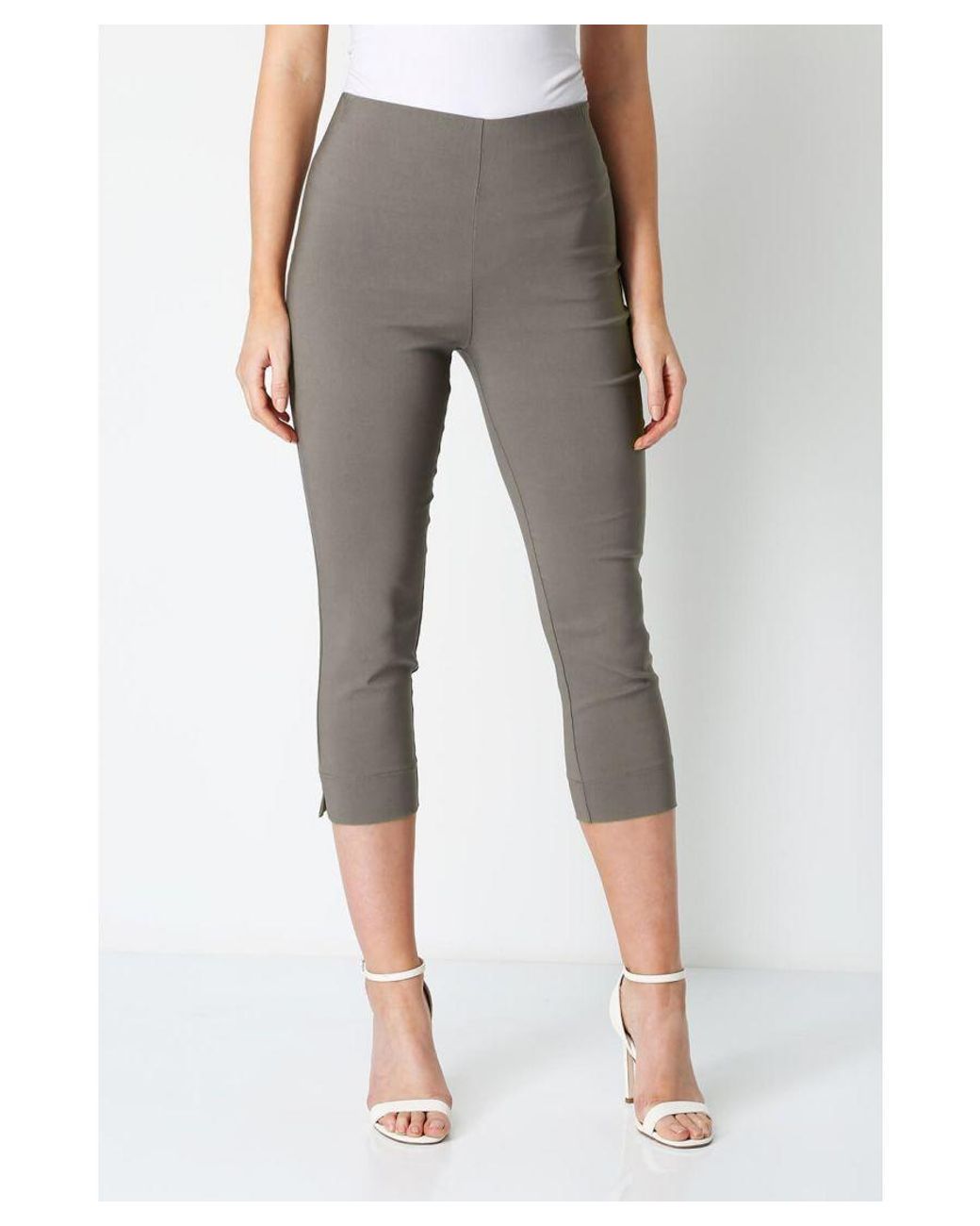 Roman Gray Cropped Stretch Trouser
