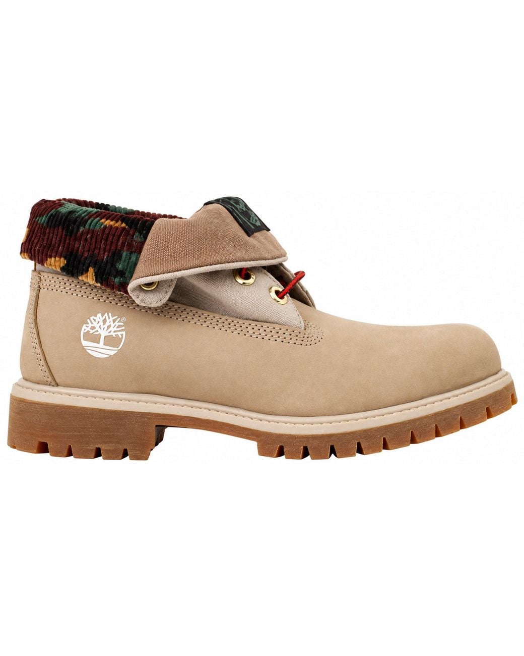 Timberland Natural Roll Top Boots Nubuck for men