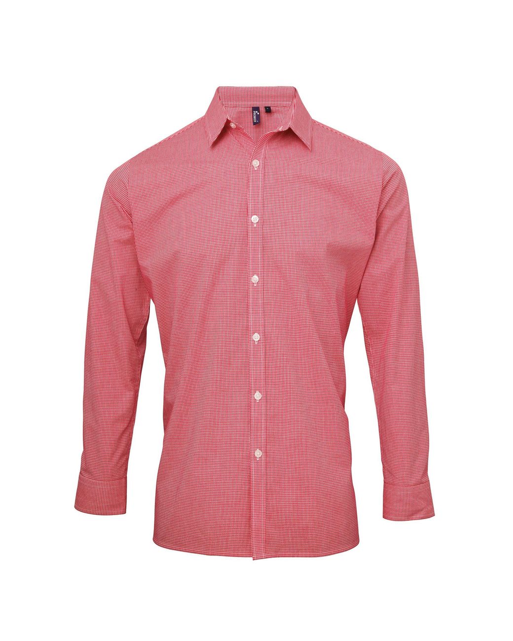 PREMIER Pink Microcheck Long Sleeve Shirt Cotton for men