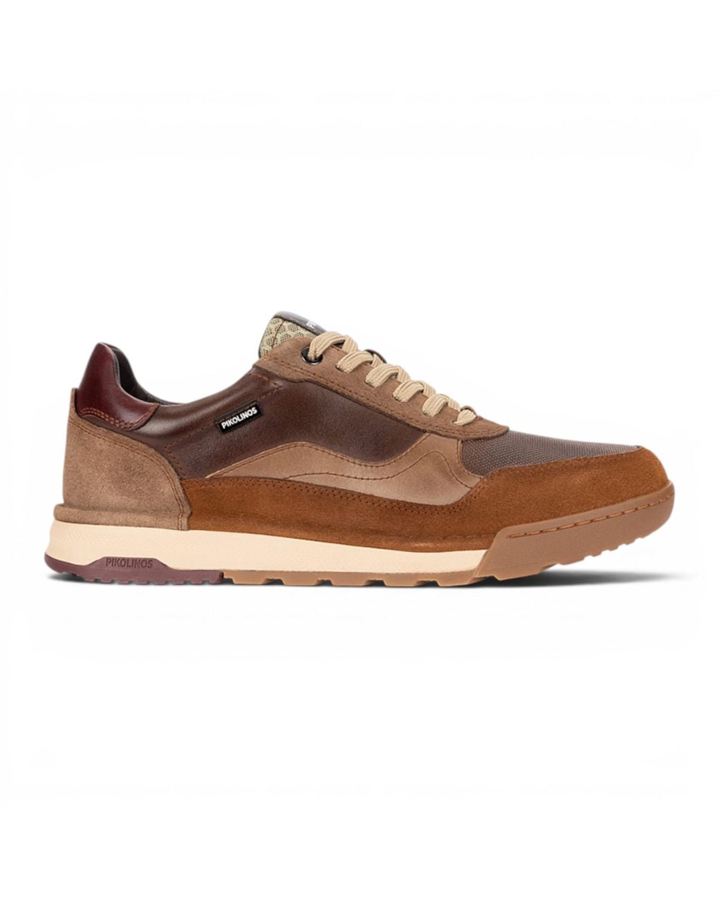 Pikolinos Brown Leather Trainers Sneaker Lace-Up Shoes for men