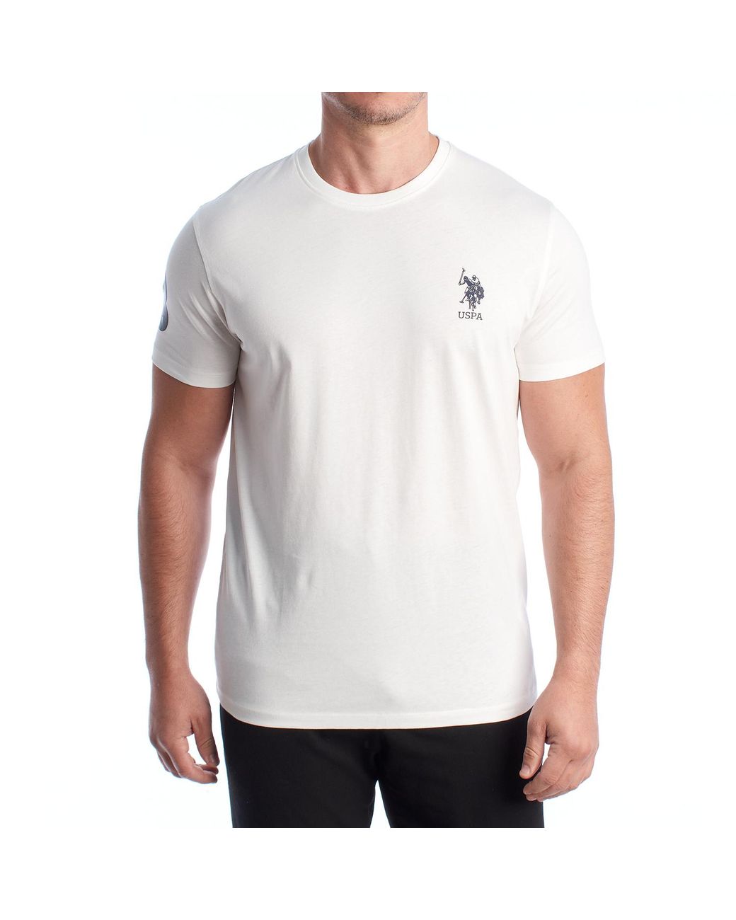 U.S. POLO ASSN. White Cotton Short Sleeve T-Shirt Us42154027 for men