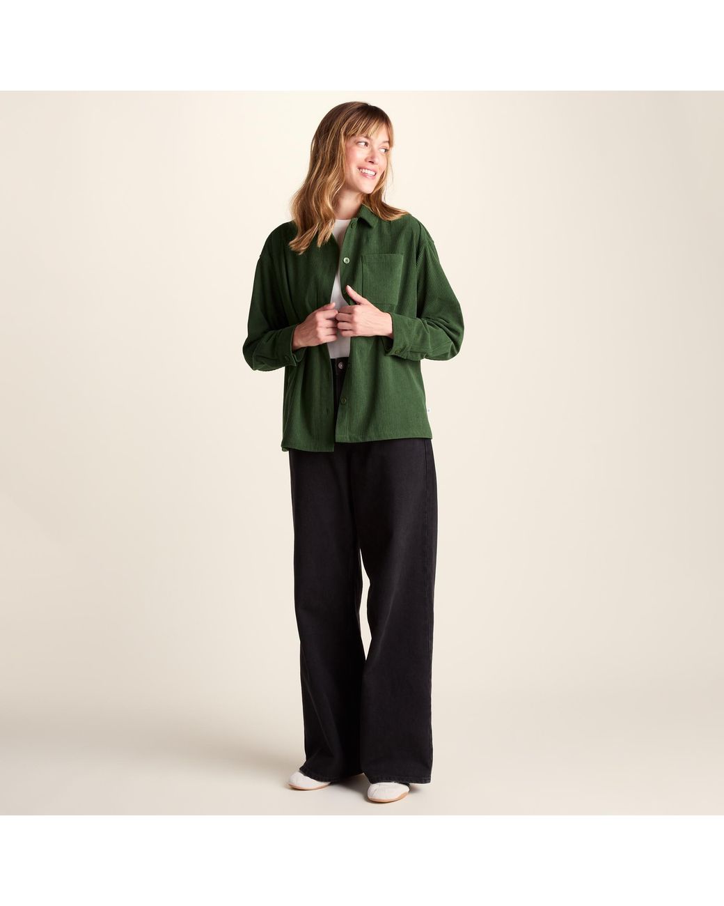 TOG24 Green Tova Corduroy Shacket Overshirt