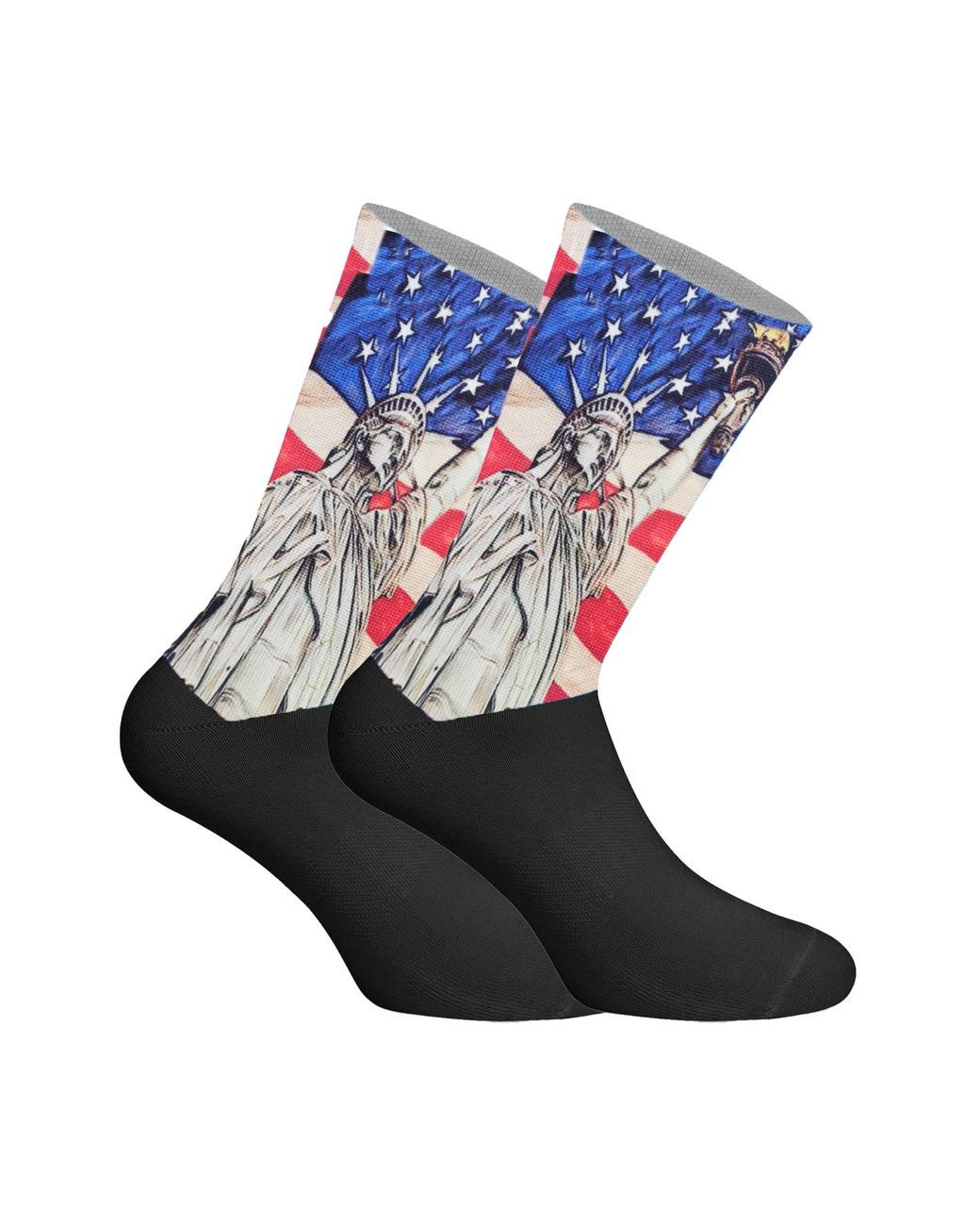 Jenes Socks Blue Elastic Printed Long