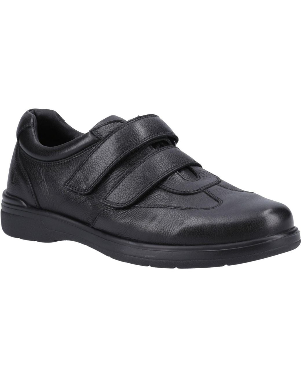 Hush Puppies Black Magnus Leather Loafers for men