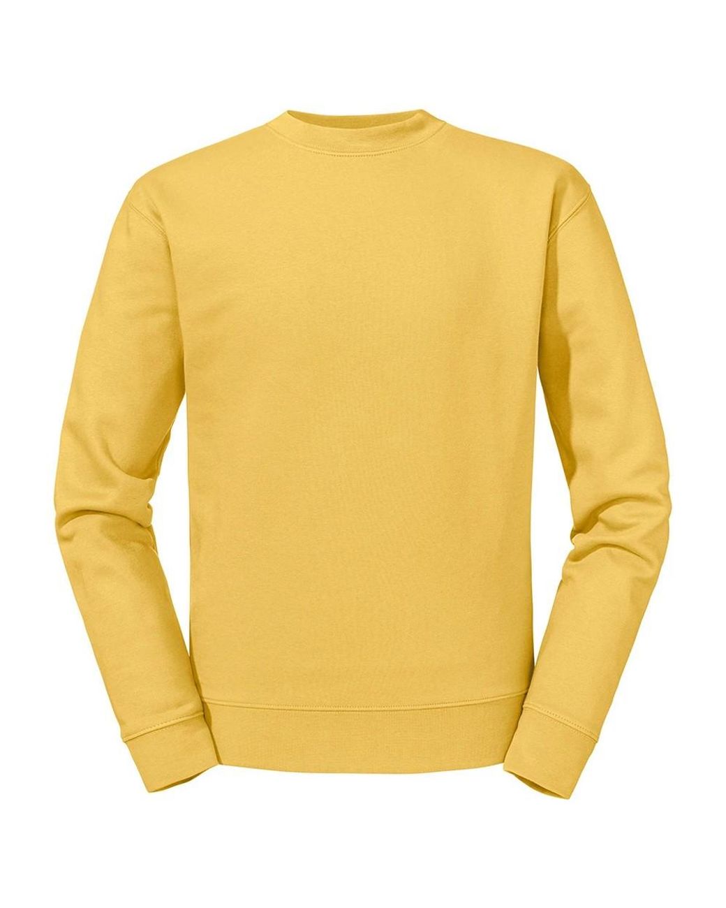 Russell Yellow Authentic Plain Sweatshirt for men
