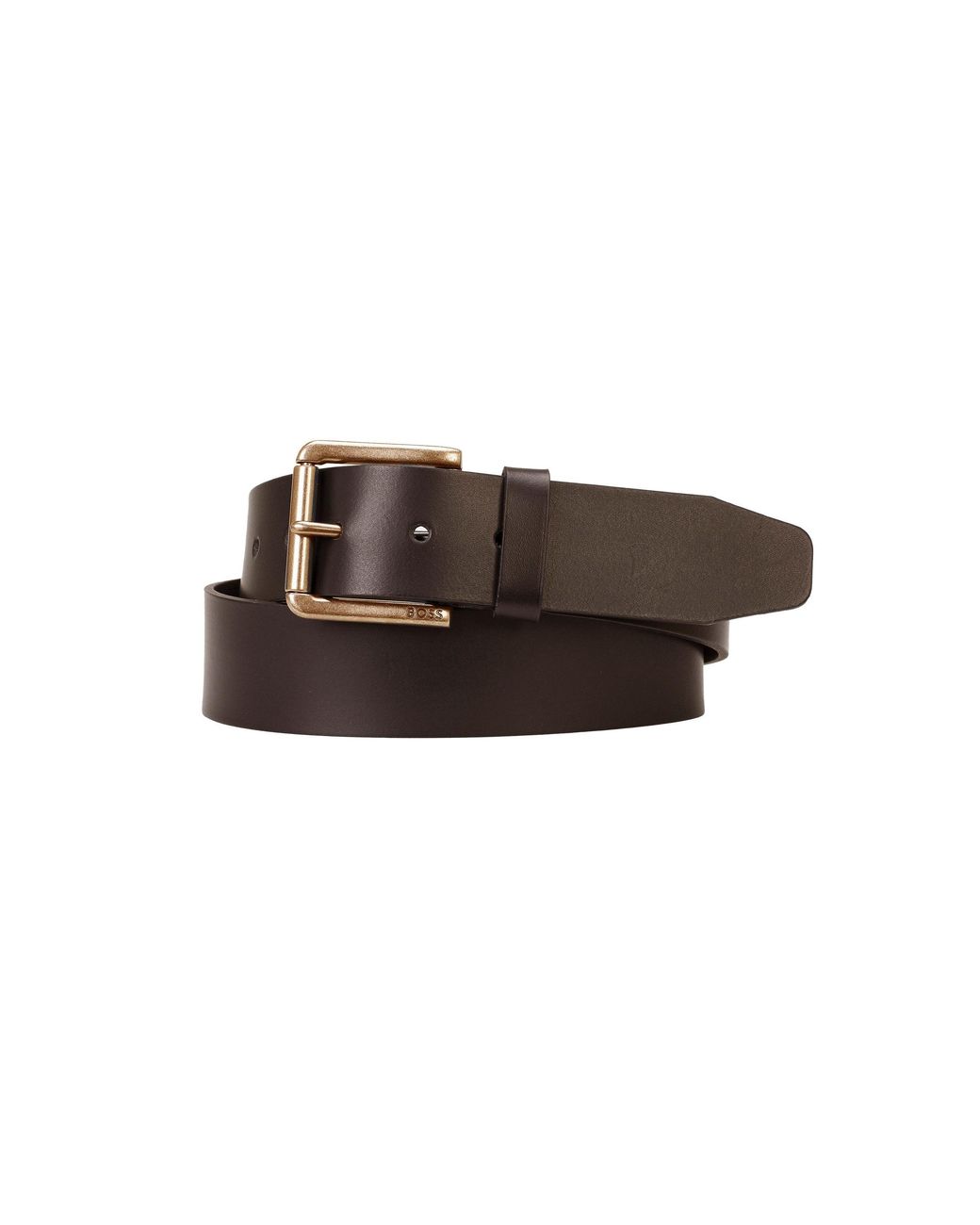 Boss Brown Joris -Sz40 Leather Belt Dark for men