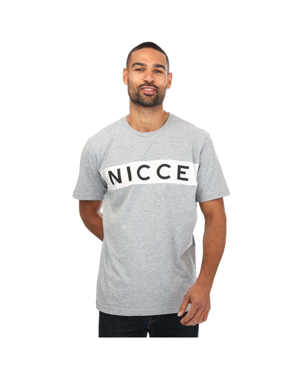 Nicce London White Sofa Panel T-Shirt for men