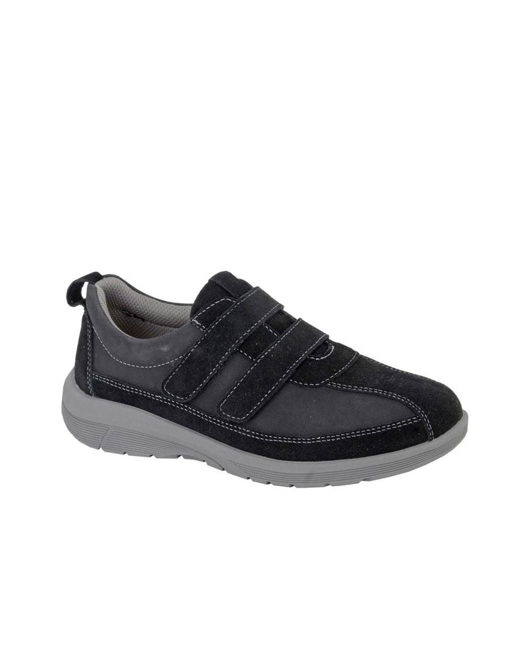 Boulevard Black Vicenza Leather Shoes (Extra Wide Fit)