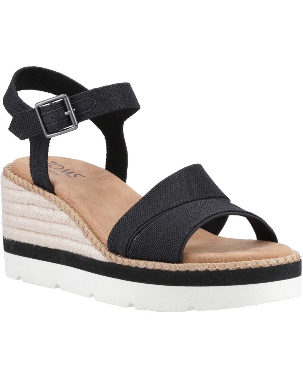 TOMS Black Darya Synthetic Sandals