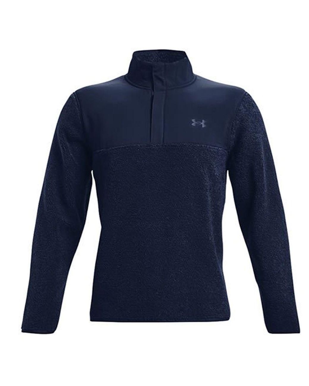 Under Armour Blue Fleece Pile Golf Sweater for men