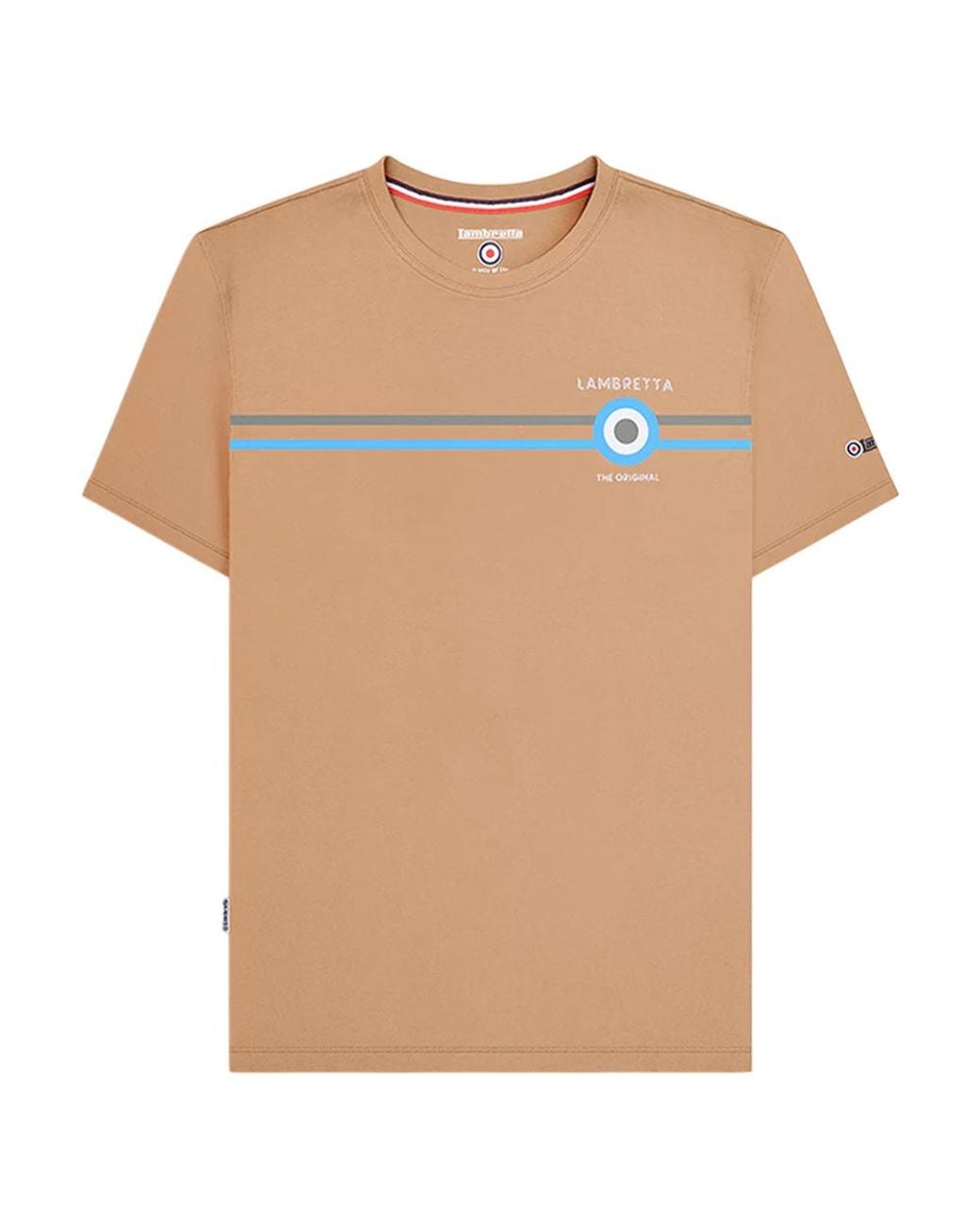 Lambretta Natural Classic Ss24 Stripe T-Shirt Cotton for men